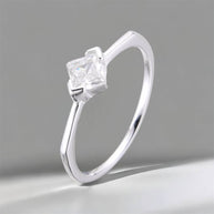 Anillo de Plata 9.25 para dama, Circón de Rombo