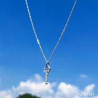 Cadena Figaro de Plata 0.925 con Dije de Llave